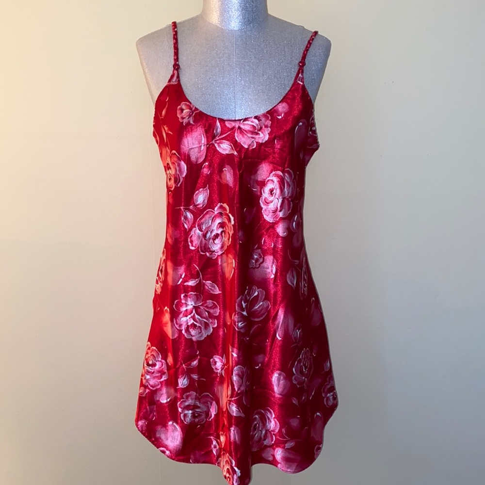 Red Floral Chemise